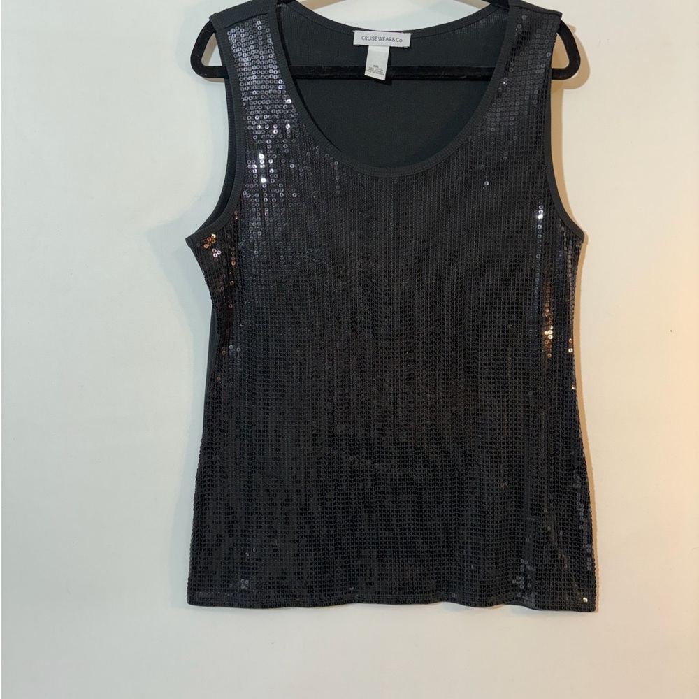 Sparkly Cruisewear & Co Black Tank Top